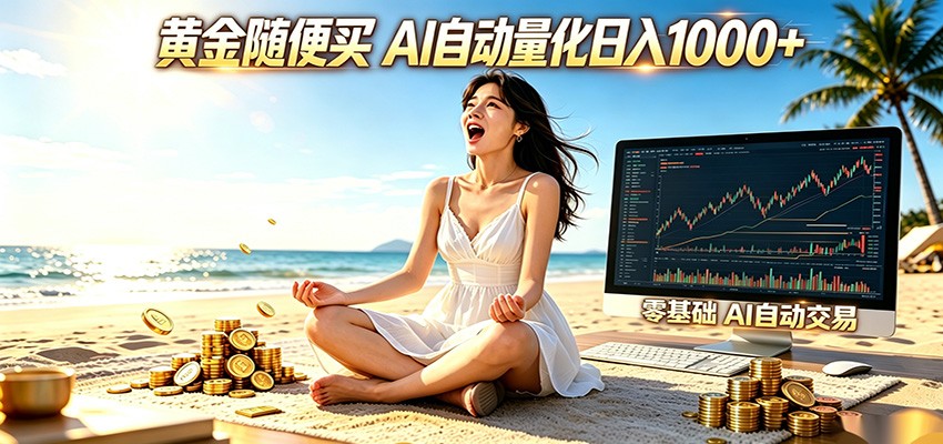 黄金随便买？AI自动外汇量化交易 在家当皇帝 日入1000+-齐力副业