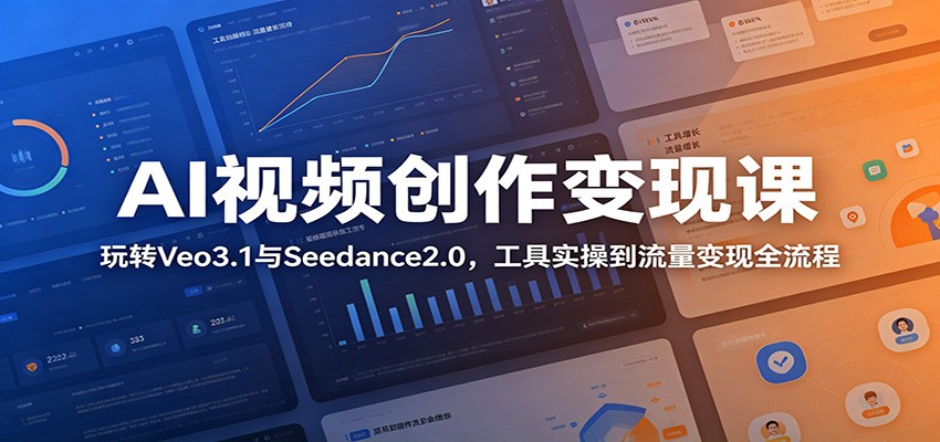 AI视频创作变现课:玩转Veo3.1与Seedance2.0,工具实操到流量变现全流程-齐力副业