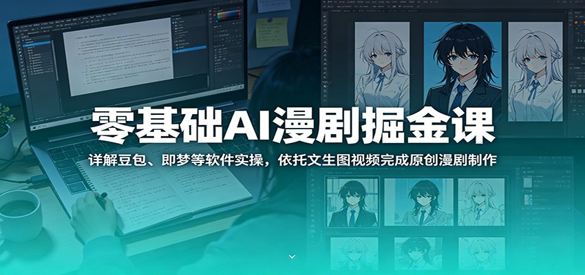 零基础AI漫剧掘金课：详解豆包、即梦等软件实操，依托文生图视频完成原创漫剧制作-齐力副业