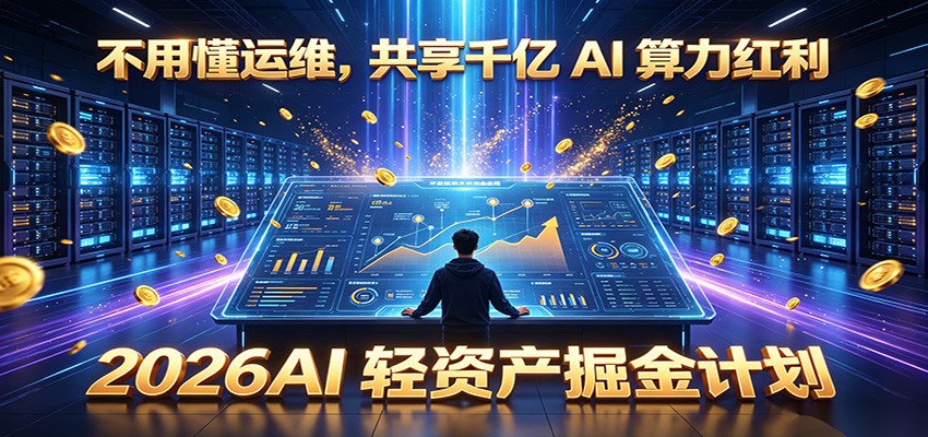 不用懂运维,共享千亿 AI 算力红利,2026AI 轻资产掘金计划-齐力副业