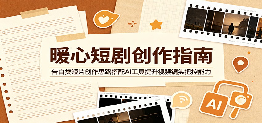 暖心短剧创作指南:告白类短片创作思路搭配AI工具提升视频镜头把控能力-齐力副业