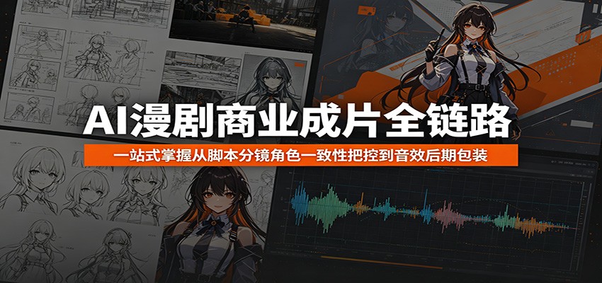 AI漫剧商业成片全链路:一站式掌握从脚本分镜角色一致性把控到音效后期包装-齐力副业