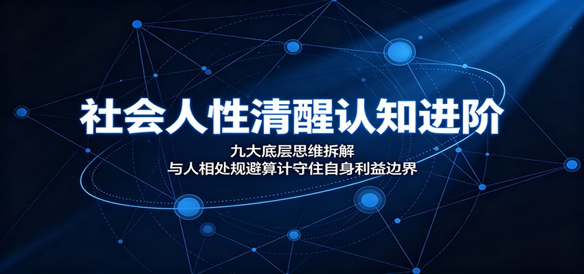 社会人性清醒认知进阶:九大底层思维拆解,与人相处规避算计守住自身利益边界-齐力副业
