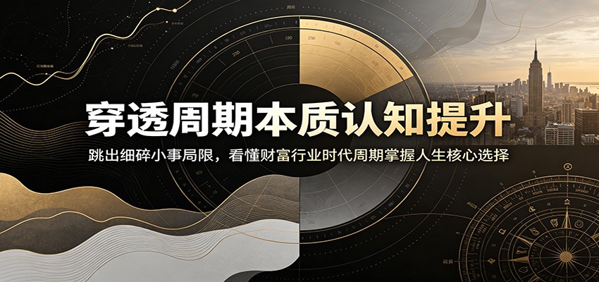 穿透周期本质认知提升:跳出细碎小事局限,看懂财富行业时代周期掌握人生核心选择-齐力副业