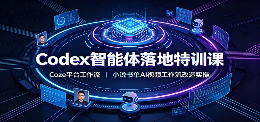 Codex智能体落地特训课:Coze平台工作流,小说书单AI视频工作流改造实操-齐力副业