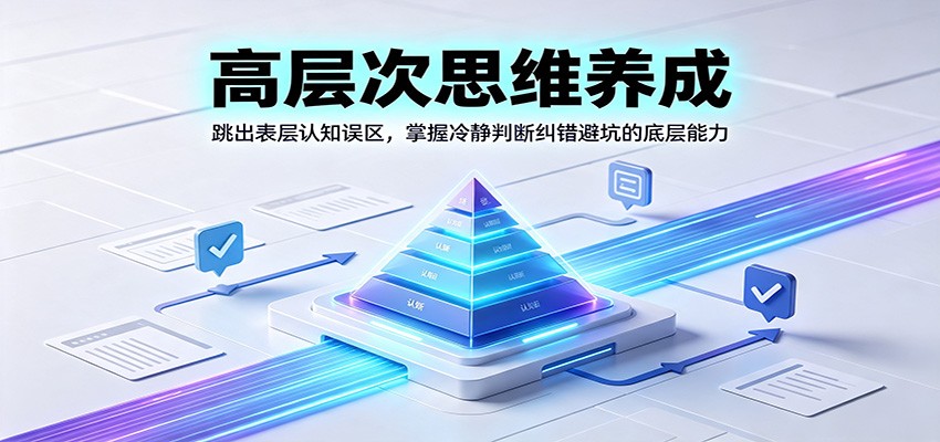 高层次思维养成:跳出表层认知误区,掌握冷静判断纠错避坑的底层能力-齐力副业