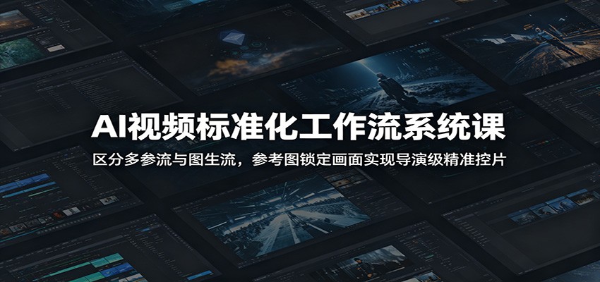 AI视频标准化工作流系统课:区分多参流与图生流,参考图锁定画面实现导演级精准控片-齐力副业