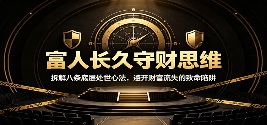 富人长久守财思维：拆解八条底层处世心法，避开财富流失的致命陷阱-齐力副业