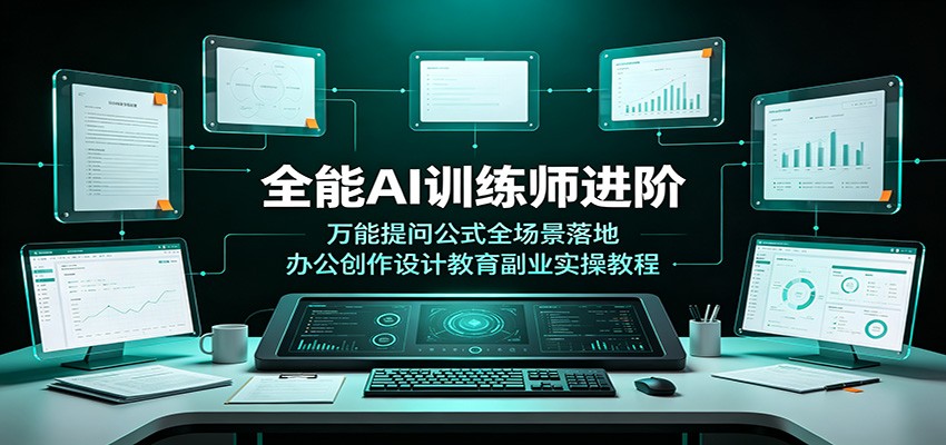 全能AI训练师进阶:万能提问公式全场景落地,办公创作设计教育副业实操教程-齐力副业