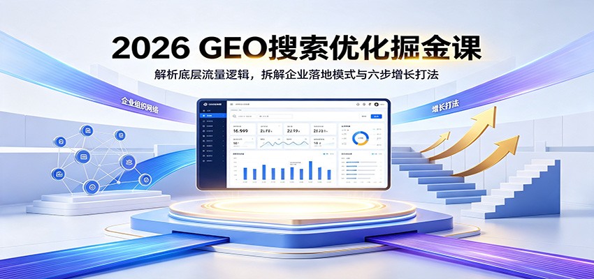 2026 GEO搜索优化掘金课：解析底层流量逻辑，拆解企业落地模式与六步增长打法-齐力副业