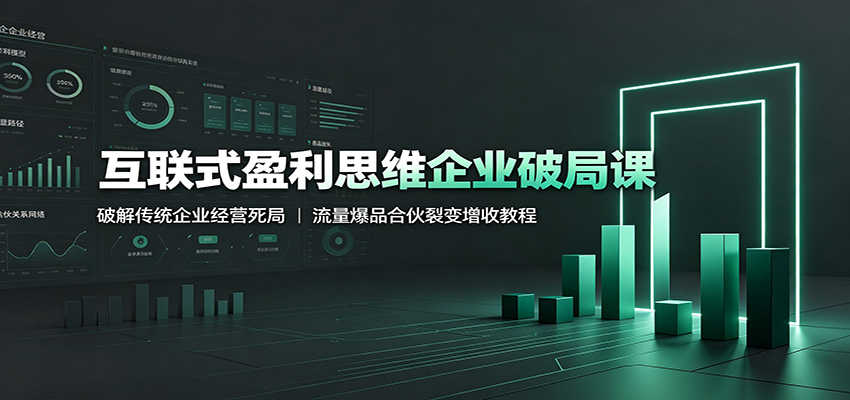 互联式盈利思维企业破局课:破解传统企业经营死局,流量爆品合伙裂变增收教程-齐力副业