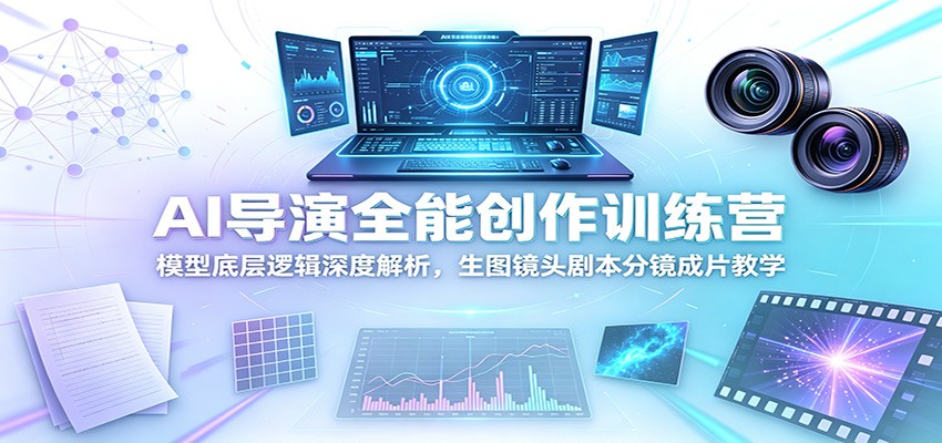 AI导演全能创作训练营：模型底层逻辑深度解析，生图镜头剧本分镜成片教学-齐力副业
