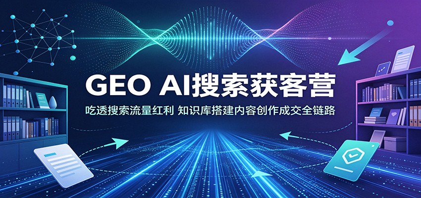 GEO AI搜索获客营:吃透搜索流量红利,知识库搭建内容创作成交全链路-齐力副业
