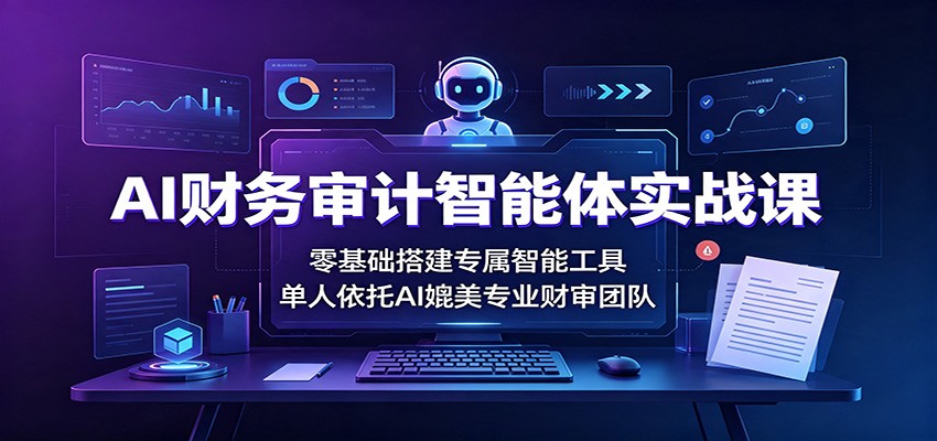 AI财务审计智能体实战课:零基础搭建专属智能工具,单人依托AI媲美专业财审团队-齐力副业