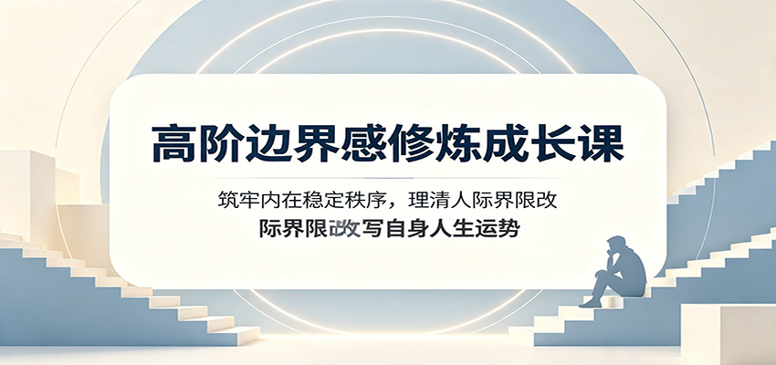 高阶边界感修炼成长课:筑牢内在稳定秩序,理清人际界限改写自身人生运势-齐力副业