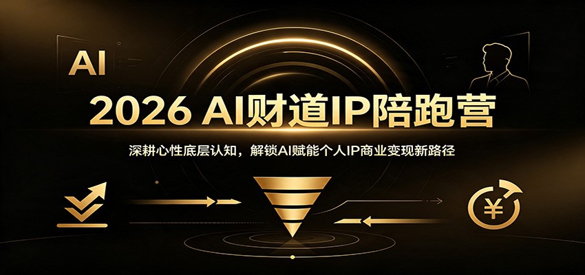 2026 AI财道IP陪跑营:深耕心性底层认知,解锁AI赋能个人IP商业变现新路径-齐力副业