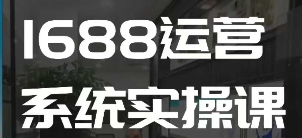 1688高阶运营系统实操课，快速掌握1688店铺运营的核心玩法-齐力副业
