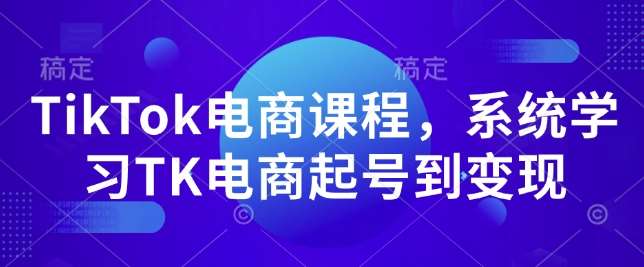 TikTok电商课程，​系统学习TK电商起号到变现-齐力副业
