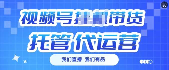 视频号挂J直播带货托管代运营，每个月多挣3k【揭秘】-齐力副业