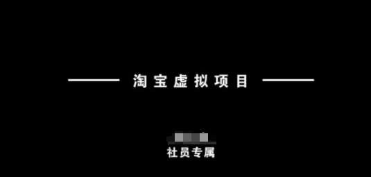 淘宝虚拟项目，从理论到实操，新手也能快速上手-齐力副业