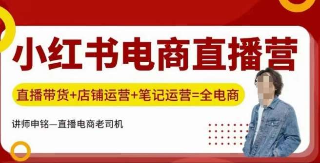 小红书电商直播训练营，直播带货+店铺运营+笔记运营-齐力副业