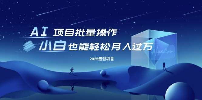 25年最新项目批量操作，小白也能轻松月入过W，可无限放大【揭秘】-齐力副业