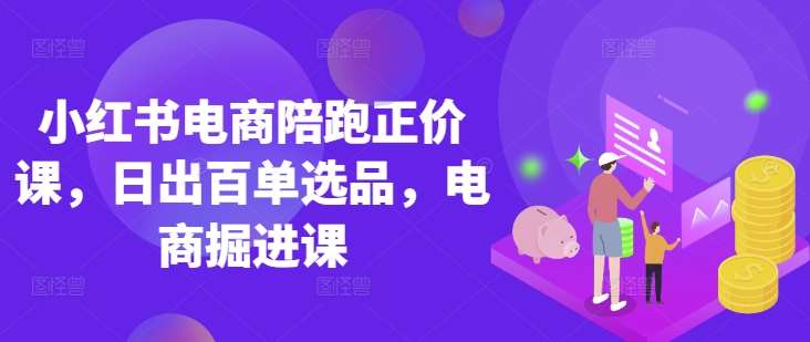 小红书电商陪跑正价课，小红书官方认证电商讲师教学，日出百单选品，电商掘进课-齐力副业