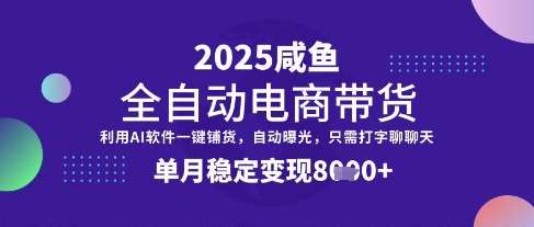 全网首发【闲鱼全自动电商带货】三年磨一剑，一朝露锋芒，单月稳定变现8k+【揭秘】-齐力副业