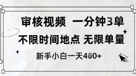 审核视频，10秒一单，不限时间，不限单量，新人小白一天4张+【揭秘】-齐力副业