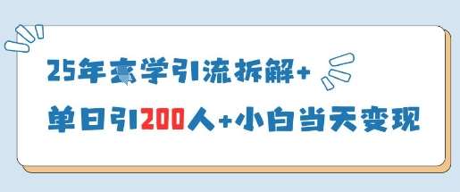 25年国学引流拆解+单日引200人+小白当天就能变现-齐力副业