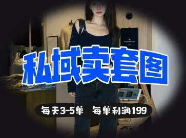 私域卖套图每天3-5单，每单利润99-齐力副业