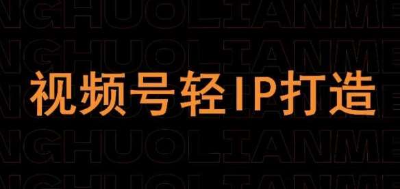 视频号线上课程，视频号轻IP打造-齐力副业