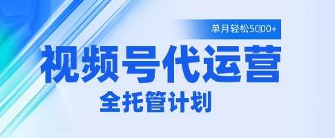 视频号代运营2.0，全程托管招募，单月轻松变现5k【揭秘】-齐力副业