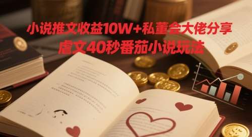 小说推文收益10W+私董会大佬分享，虐文40秒番茄小说玩法-齐力副业