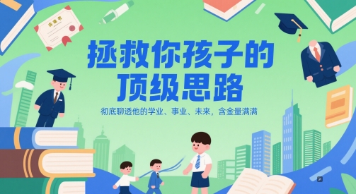 付费文章：拯救你孩子的顶级思路，彻底聊透他的学业、事业、未来，含金量满满-齐力副业