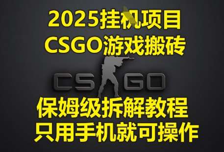 2025挂G项目,CSGO游戏搬砖,保姆级拆解教程,只用手机就可操作【揭秘】-齐力副业