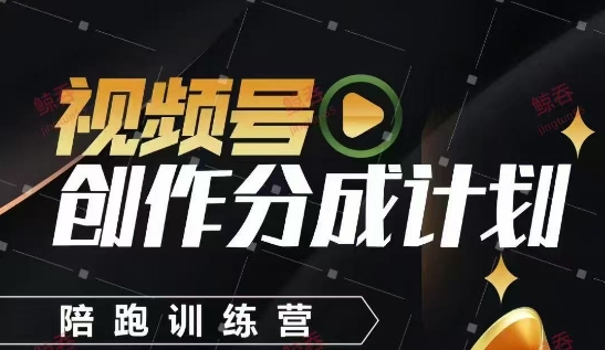 视频号创作分成计划陪跑训练营，手把手教会你如何制作视频，细水长流型项目-齐力副业