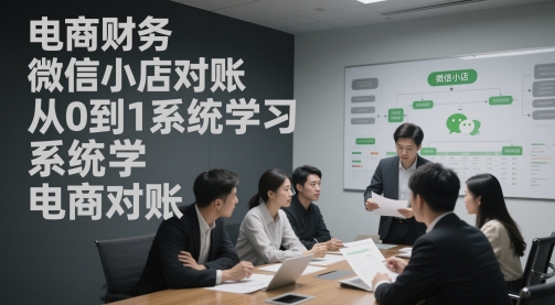 电商财务微信小店对账,从0到1系统学习电商对账-齐力副业