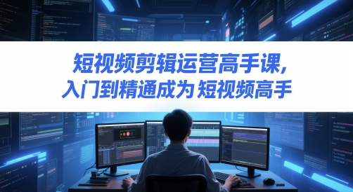短视频剪辑运营高手课，入门到精通成为短视频高手-齐力副业