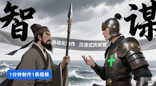 扣子工作流一键生成沉浸式历史故事，一天工作量，3分钟搞定-齐力副业