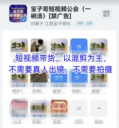 宝子哥头部团队短视频带货，以混剪为主，不需要真人出镜，不需要拍摄【更新】-齐力副业