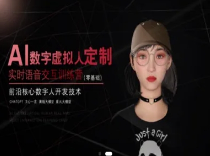 AI数字虚拟人定制，实时语音交互训练营（零基础），前沿核心数字人开发技术-齐力副业