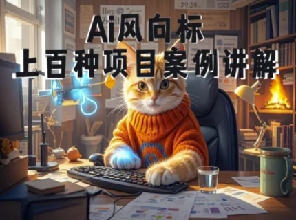 Ai风向标-附100种项目案例玩法-0基础小白到大神ai视频商业应用教学-齐力副业