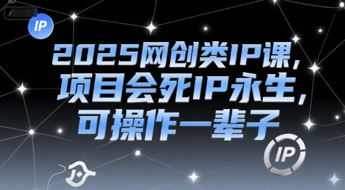 2025网创类IP课，项目会死IP永生，可操作一辈子-齐力副业