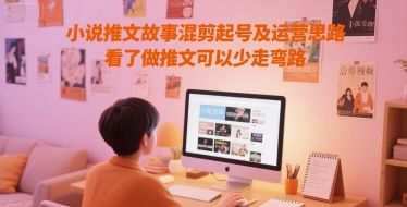 小说推文故事混剪起号及运营思路，看了做推文可以少走弯路-齐力副业