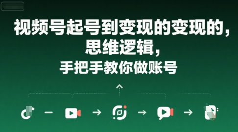 视频号起号到变现的思维逻辑，手把手教你做账号-齐力副业