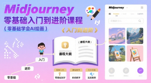 midjourney零基础入门到进阶课程,零基础学会AI绘画插图 midjourney零基础入门到进阶课程,零基础学会AI绘画插图
