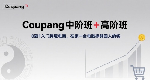 Coupang中阶班+高阶班，0到1入门跨境电商，在家一台电脑挣韩国人的钱-齐力副业