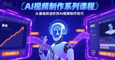 AI视频制作系列课程，从基础到进阶的AI视频制作技巧全涵盖-齐力副业