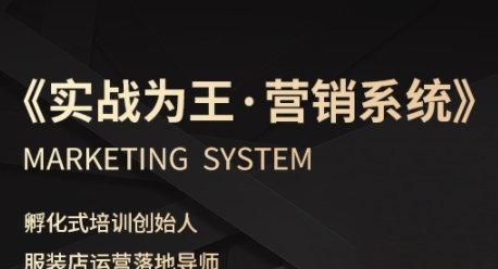 服装老板必修课《实战为王-营销系统》实现业绩被动式增长-齐力副业